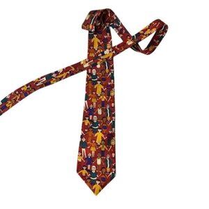 Save The Children "Children Of The World" Red Silk Tie